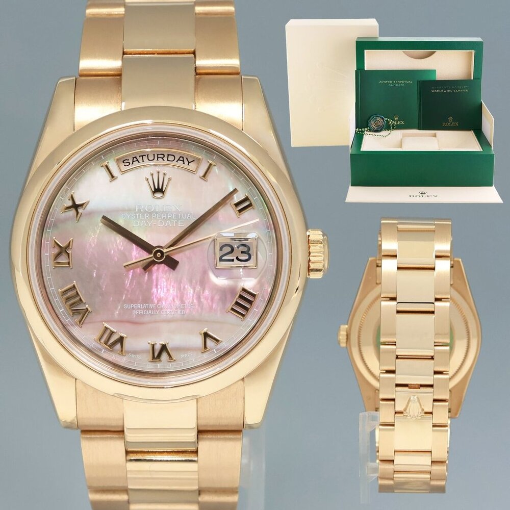 MINT! Rolex Ladies Day Date Presidential Gold Watch w/ box and tag